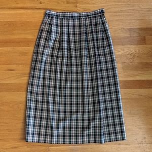Pendleton 100% Wool Vintage Plaid Midi Skirt
